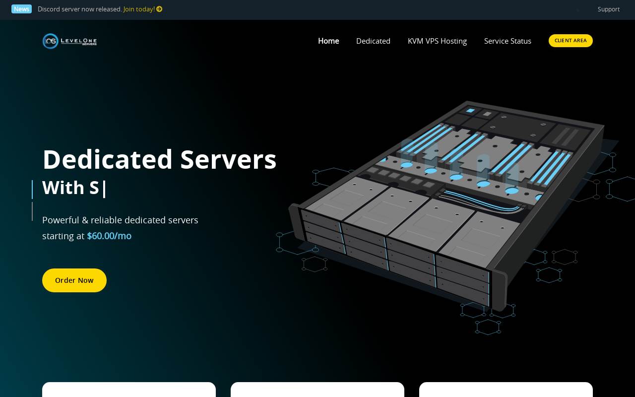 LevelOneServers 官网截图